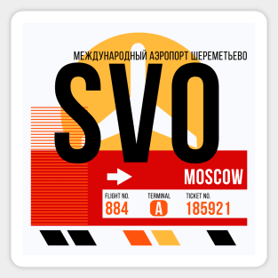 Moscow (SVO) Airport // Sunset Baggage Tag Sticker